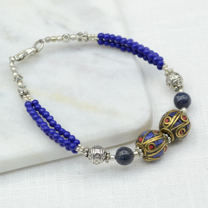 Kailash Lapis Tibetan Bracelet Bracelet Tibet Gift Corner