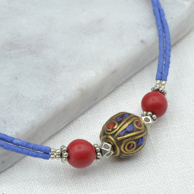 Lukla Tibetan Necklace Necklace Tibet Gift Corner 18"