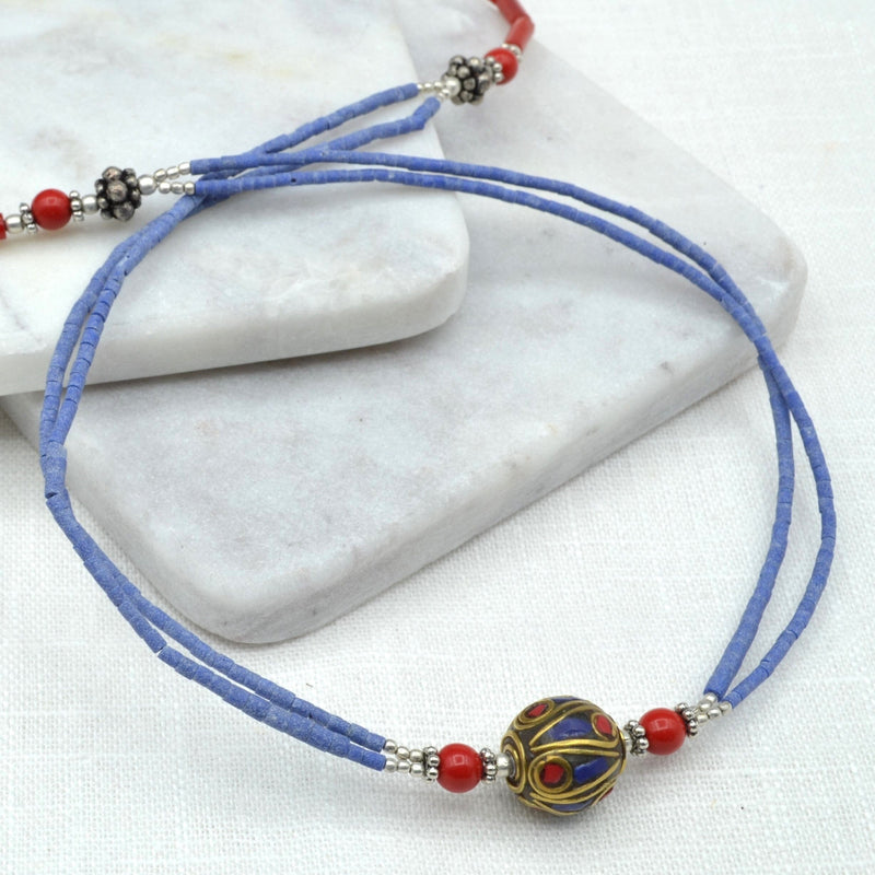Lukla Tibetan Necklace Necklace Tibet Gift Corner 26"