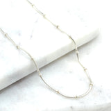 Bamboo Silver Chain Necklace Sterling Silver Jewelry 