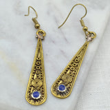 Brass Drop Earrings Earrings Tibet Gift Corner 