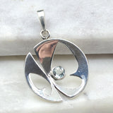 Butterfly Silhouette Silver Pendant