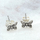 Butterfly Silver Stud Earrings Earrings Shakyamuni 
