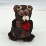 Canuck Beaver Felt Ornament -- small