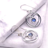 Circleheart Silver Earrings Earrings Dambar International Moonstone 