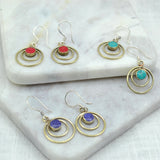 Circles Lapis Lazuli Earrings Earrings Shakyamuni 