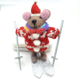 Downhill Ski Bear Felt Ornament Christmas ornament Everest Fashion 