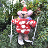 Downhill Ski Bear Felt Ornament Christmas ornament Everest Fashion 