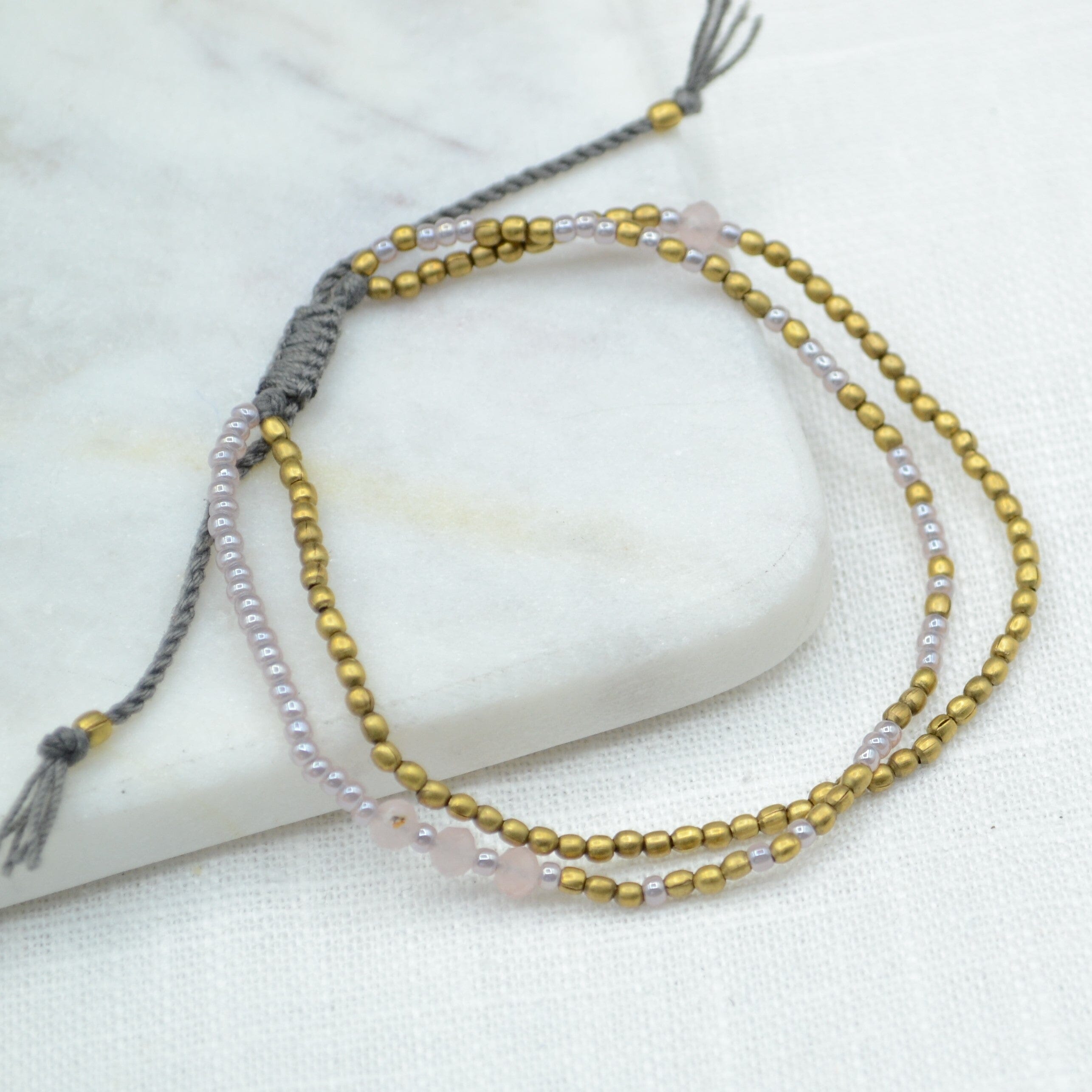 Eternity Rose Quartz Beaded Bracelet Bracelet Beads for Life 