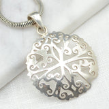 Fretwork Silver Necklace Pendant Yak & Yeti 