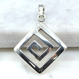 Greek Key Silver Pendant