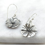Hibiscus Silver Earrings
