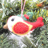 Holiday Red Bird Felt Ornament