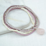 Karuna Rose Quartz Beaded Bracelet Bracelet Beads for Life 