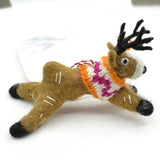 Leaping Brown Reindeer Christmas ornament Everest Fashion 