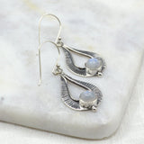 Loophole Drop Silver Earrings