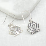 Lotus Flower Silver Earrings Earrings Millenium 