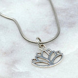 Lotus Flower Silver Pendant Earrings Shakyamuni 