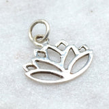 Lotus Flower Silver Pendant Earrings Shakyamuni 