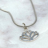 Lotus Flower Silver Pendant