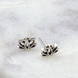 Lotus Silver Stud Earrings