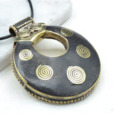 Midnight Spirals Tibetan Necklace