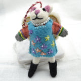 Angel Mouse Felt Ornament