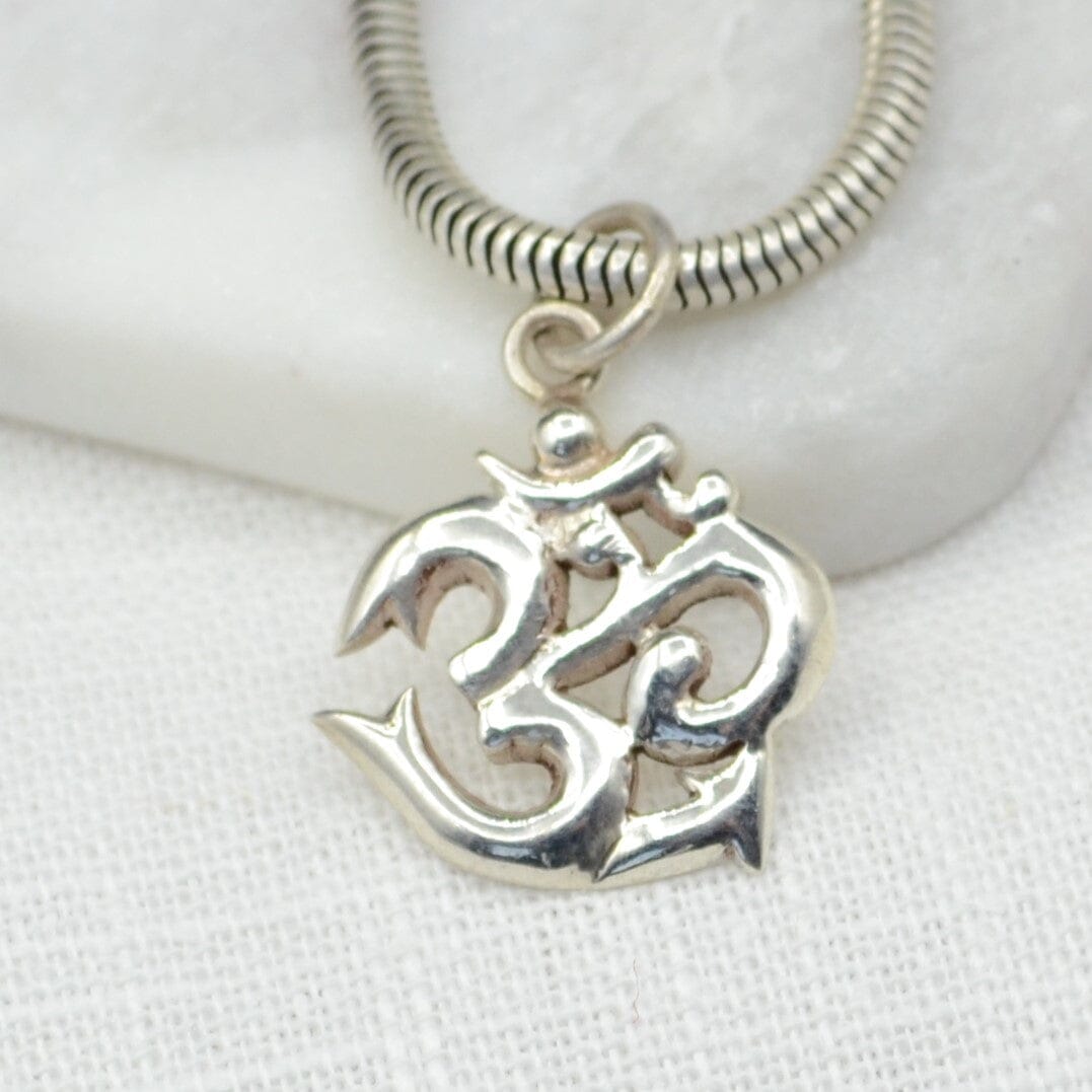 Om Silver Necklace Pendant Yak & Yeti 