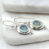 Oval Drop Silver Earrings Earrings Dambar International 