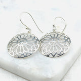 Rose Window Silver Earrings Earrings Dambar International 