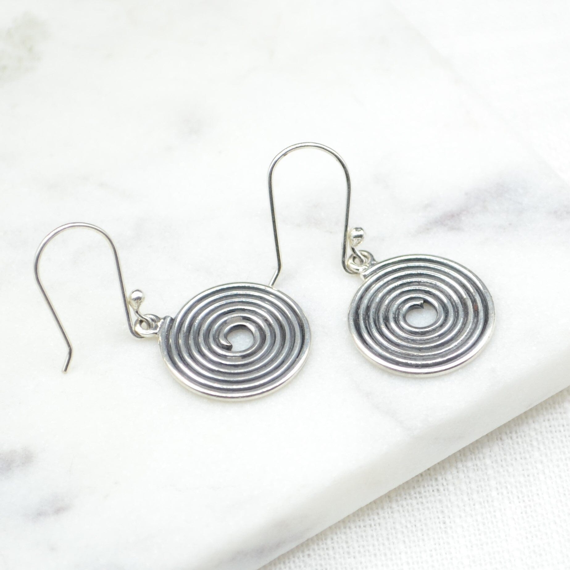 Silver Spiral Earrings Earrings Millenium 