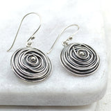 Spiral Tangle Silver Earrings Earrings Dambar International 