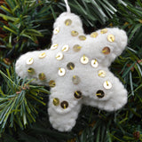 Star Felt Ornament -- White