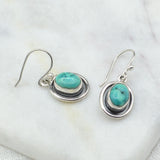 Turquoise Drop Silver Earrings Earrings Millenium 