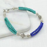 Turquoise & Lapis Tibetan Bracelet Bracelet Tibet Gift Corner 