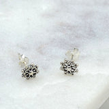 Wheel Silver Stud Earrings