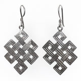 Etched Endless Knot Earrings