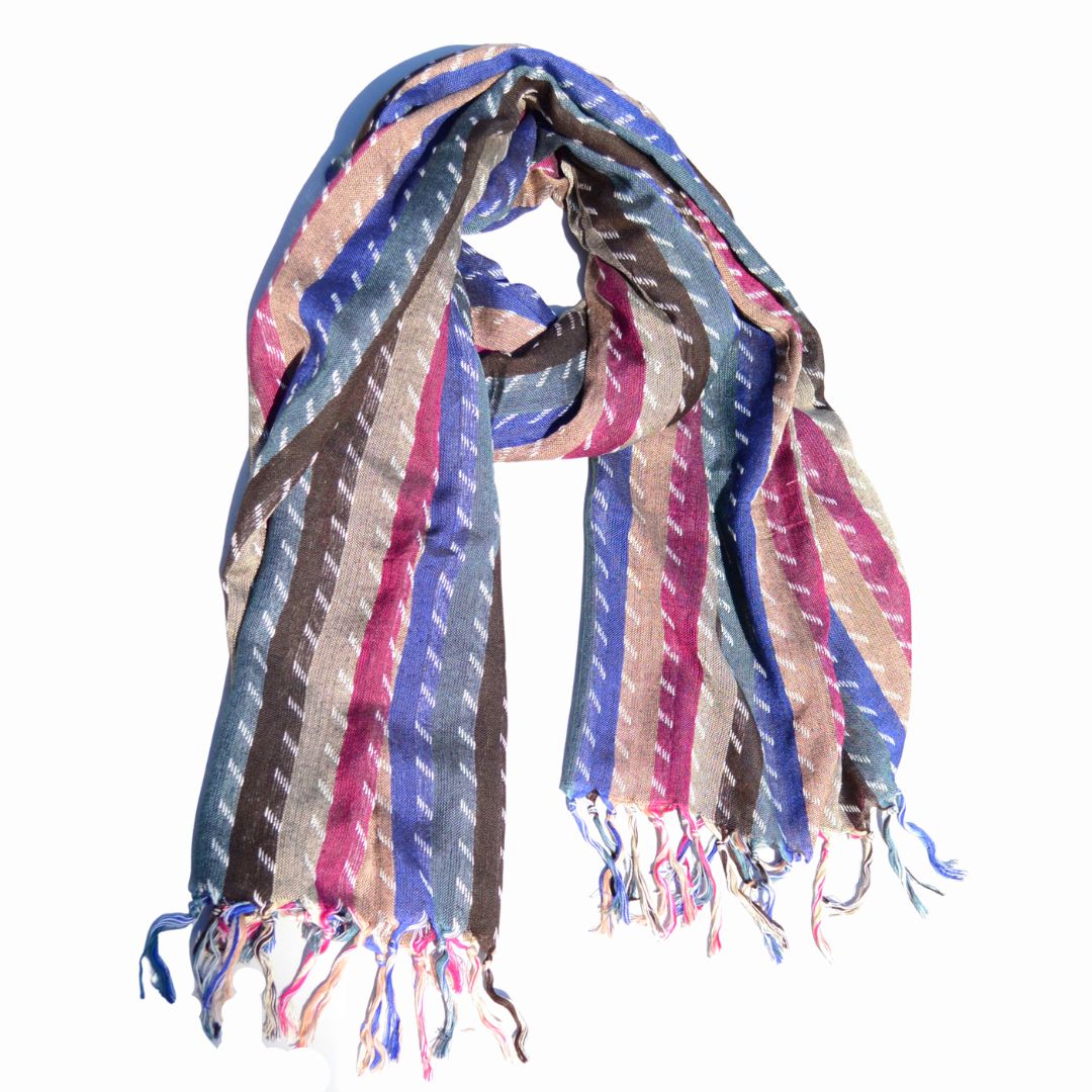 Generosity Multi-color Striped Scarf scarf Manushi 