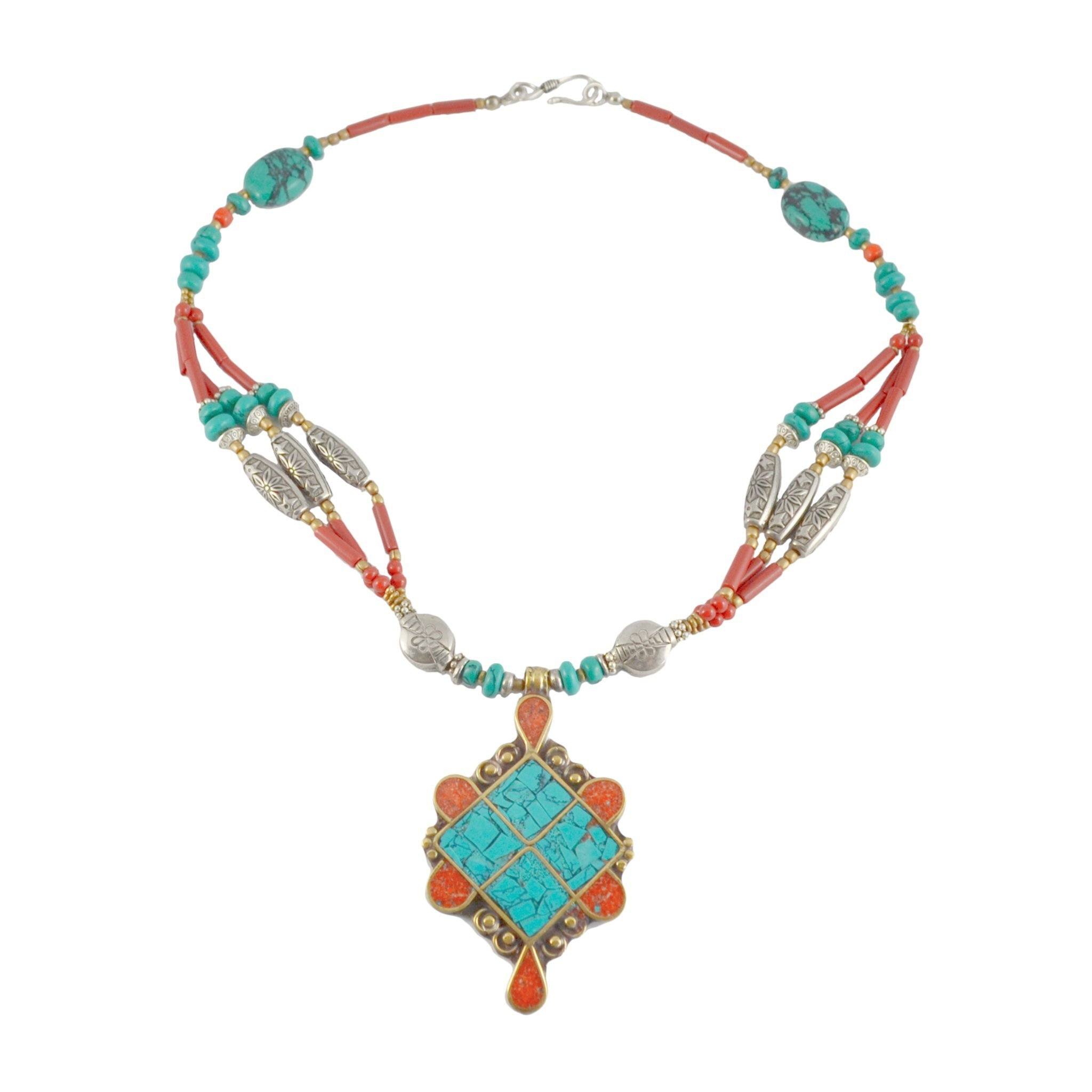 Kabru Necklace Tibet Craft Corner 