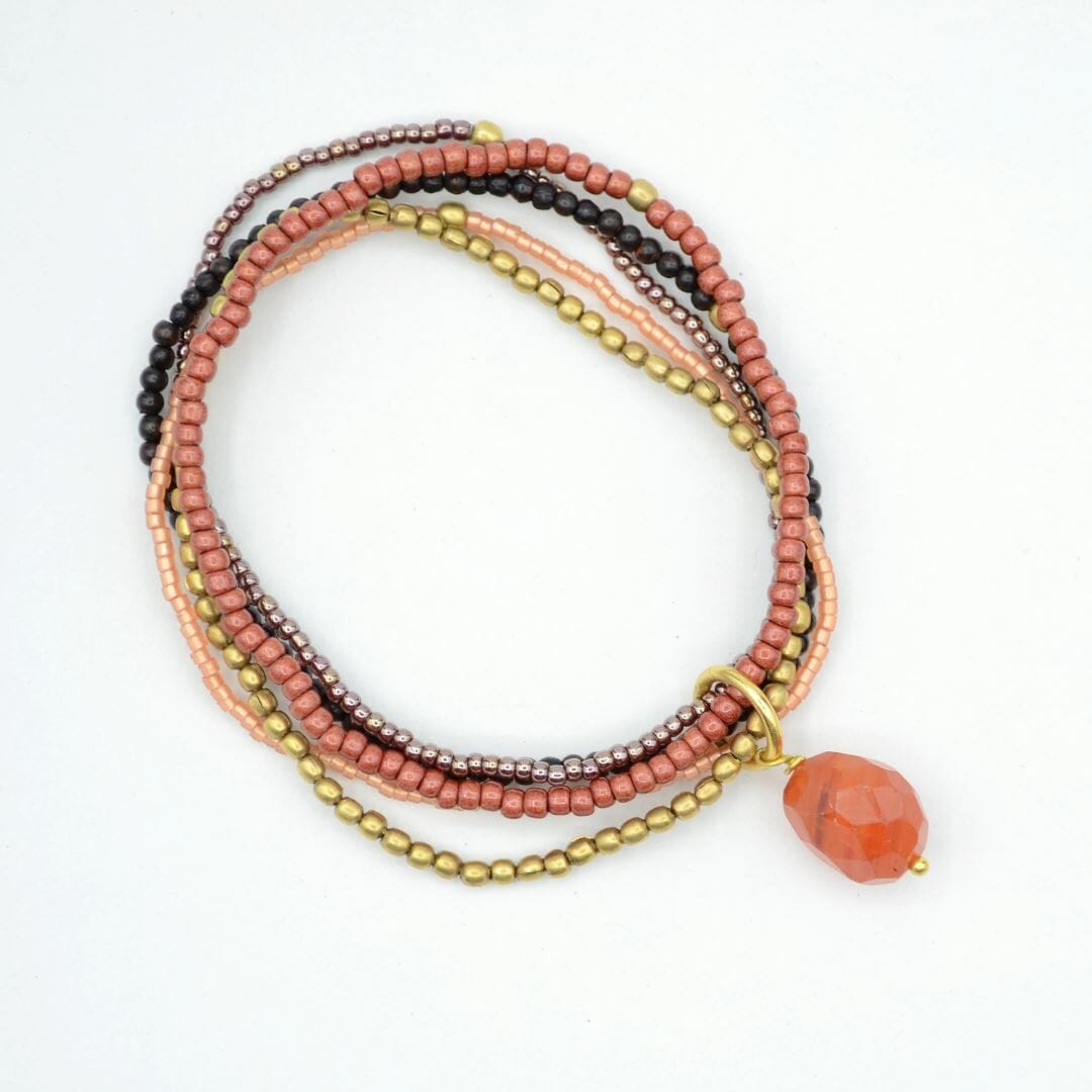 Karuna Carnelian Beaded Bracelet Bracelet Beads for Life 