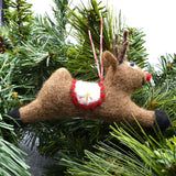 Leaping Brown Reindeer Christmas ornament Everest Fashion 