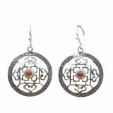 Mandala Silver Earrings Earrings Millenium Coral 