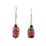Midnight Red Barrel Earrings Earrings Tibet Gift Corner 