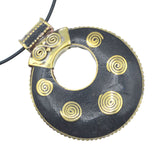 Midnight Spirals Tibetan Necklace