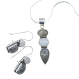 Sophisticated Silver Pendant Earrings Millenium 