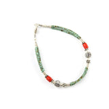 Turquoise with Coral Bead Tibetan Bracelet Bracelet Tibet Gift Corner 