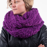 Violet Wool Chunky Scarf